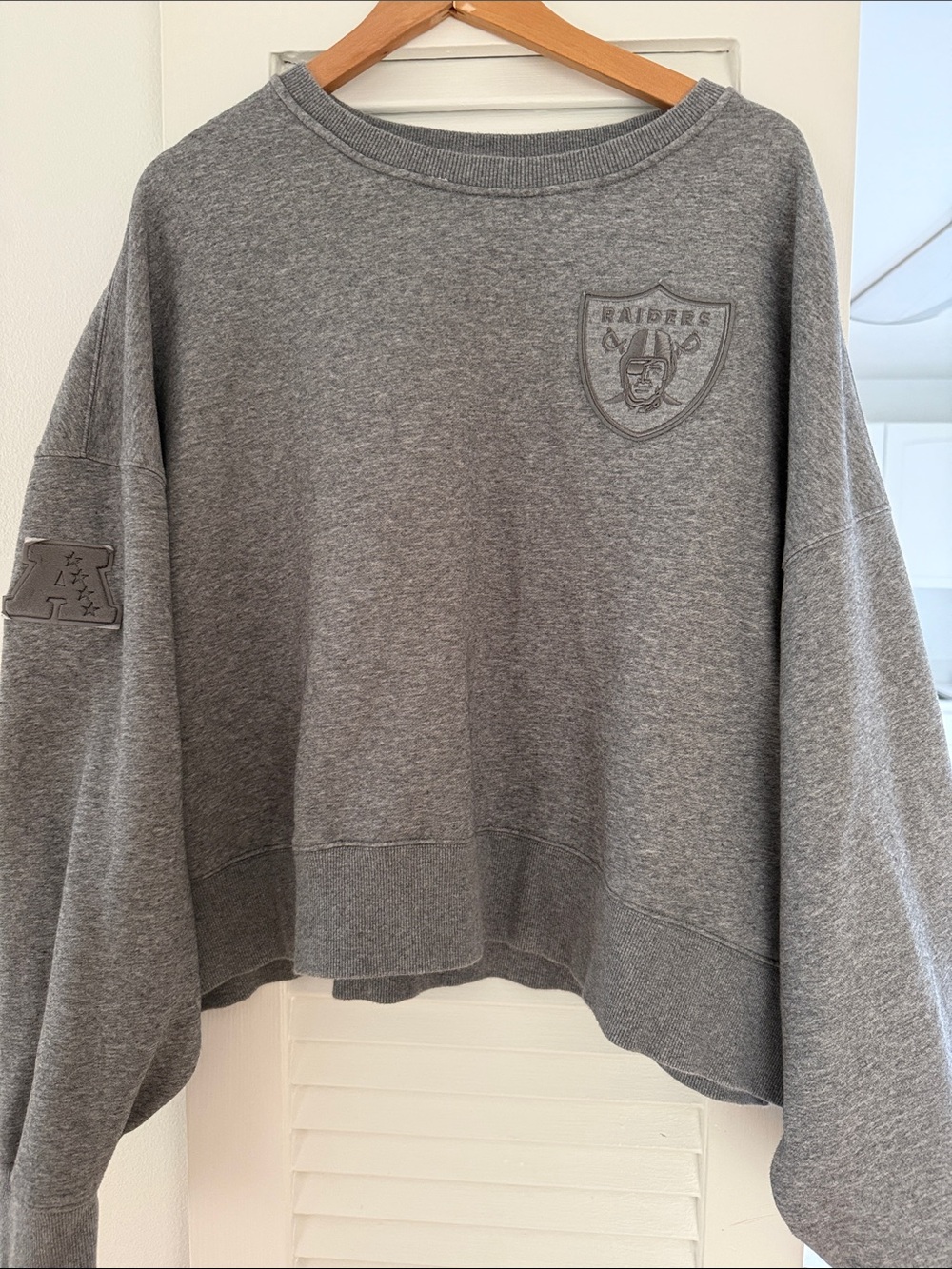 Riders by Lee Gray Embossed Crewneck Sweatshirt